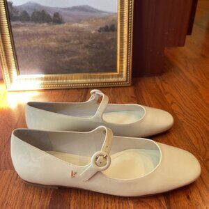 Larroude Patent Leather Mary Jane Flats